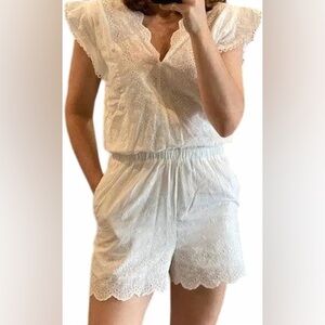 Tart Collections Adelaide Eyelet Romper in White